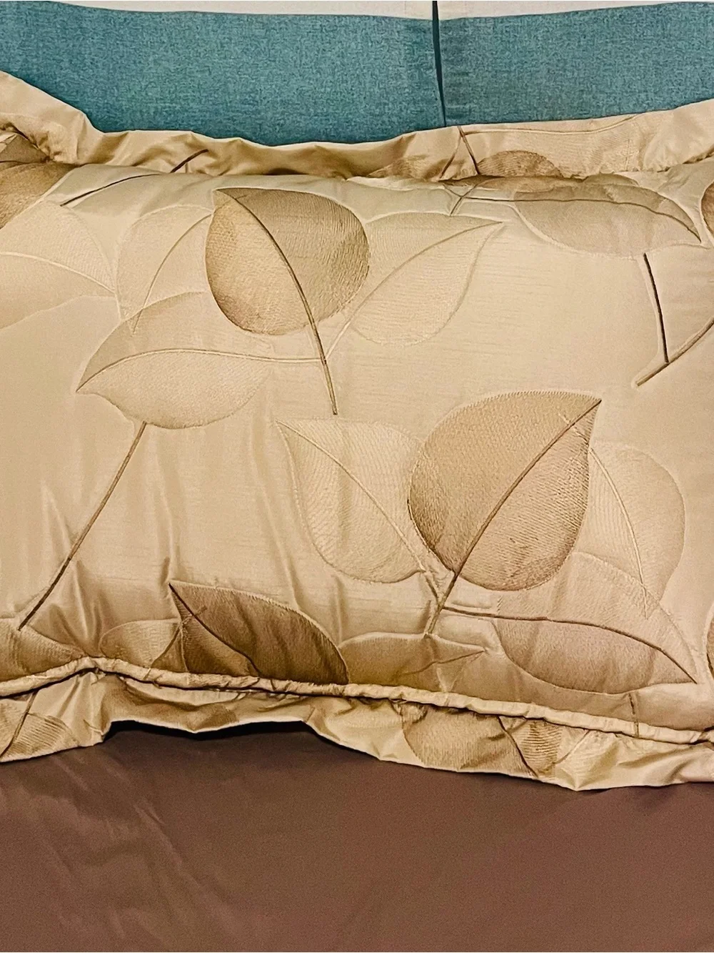 Beautiful Decorating Pillow in Champagne Gold